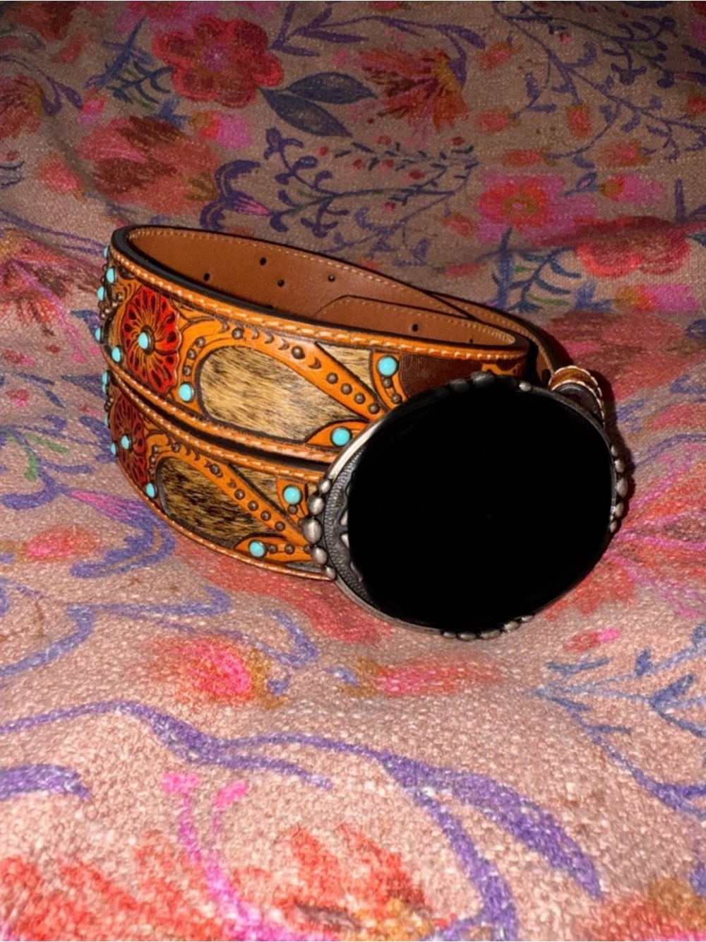 Ariat Brown Tooled Leather Belt